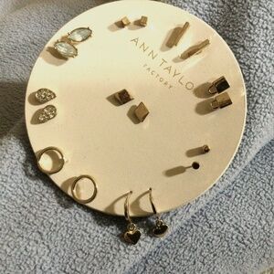 Ann Taylor Factory/ Loft minimalist stud earring set NWOT
